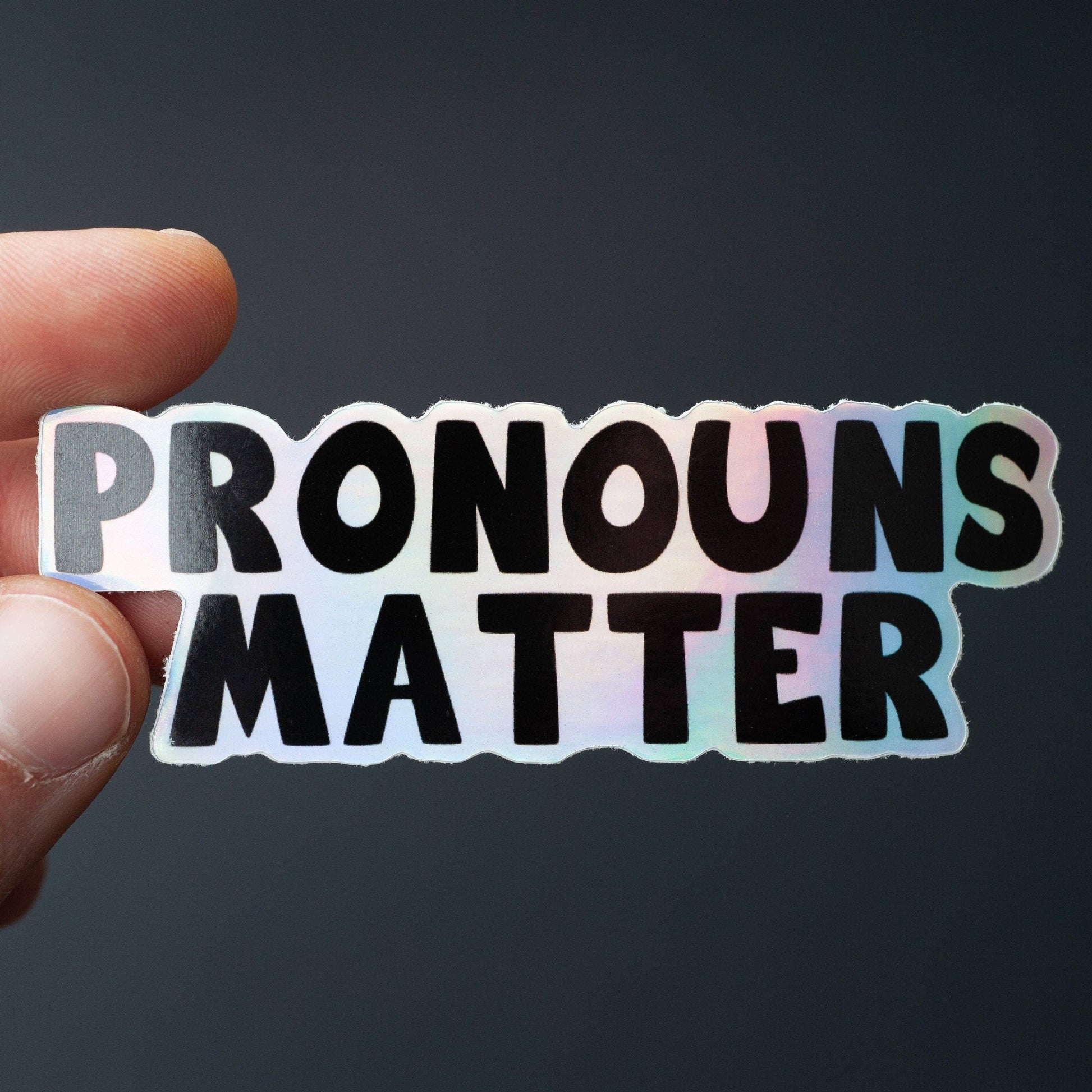 Crafty Queer Studio-Pronouns Matter Sticker-accessory-gather here online