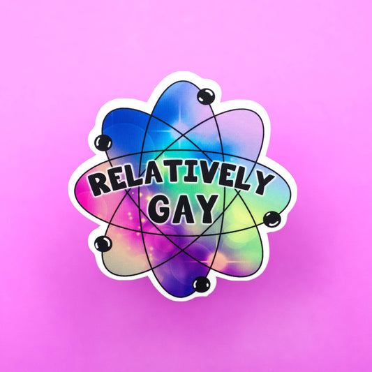 Crafty Queer Studio-Relatively Gay Sticker-sticker-gather here online