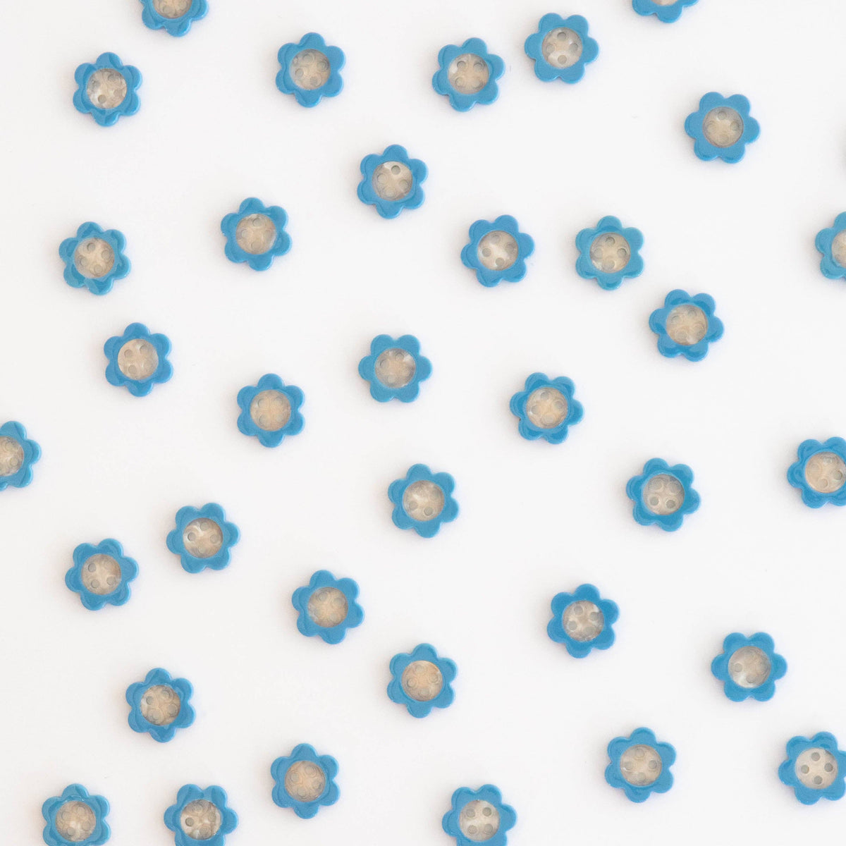 Sarah Hearts-Blue Daisy Small 5/8" Buttons-button-gather here online