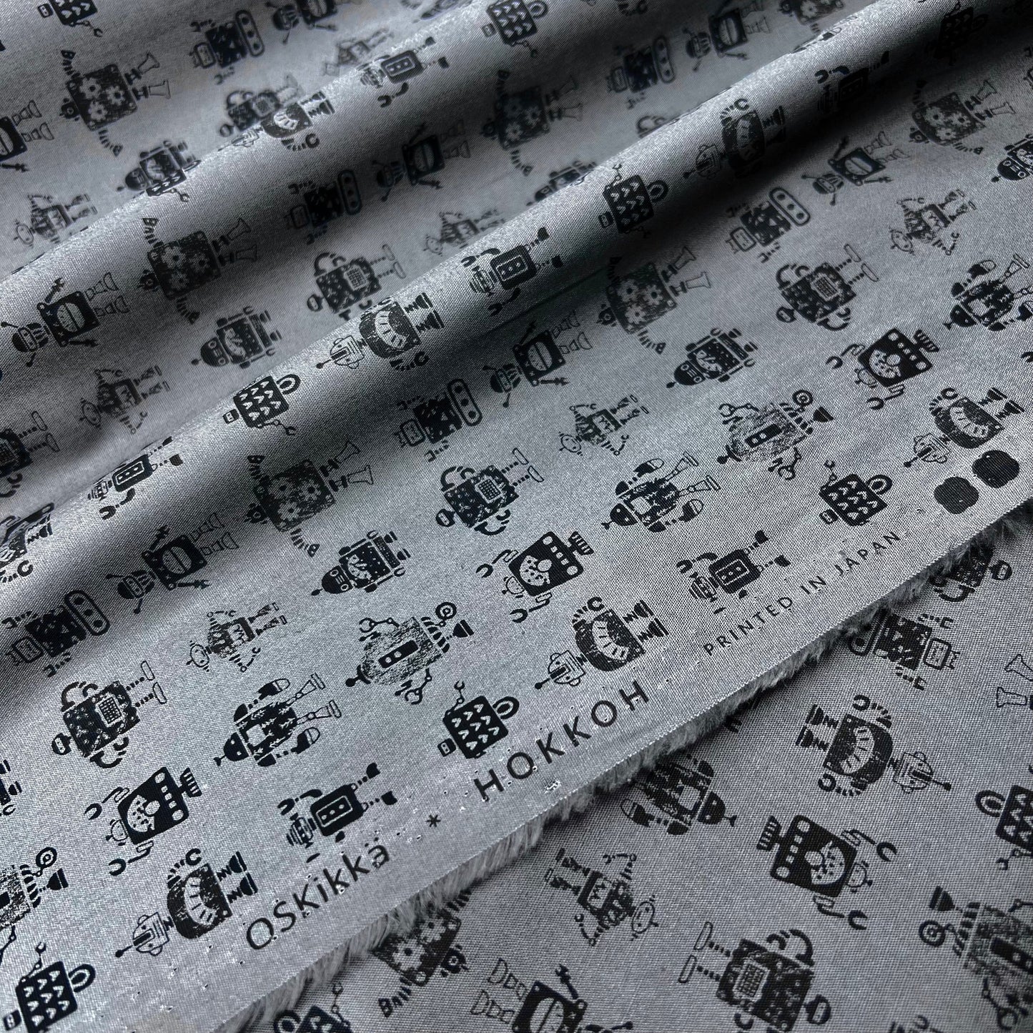 Hokkoh-Black Bots on Cotton Broadcloth-fabric-gather here online