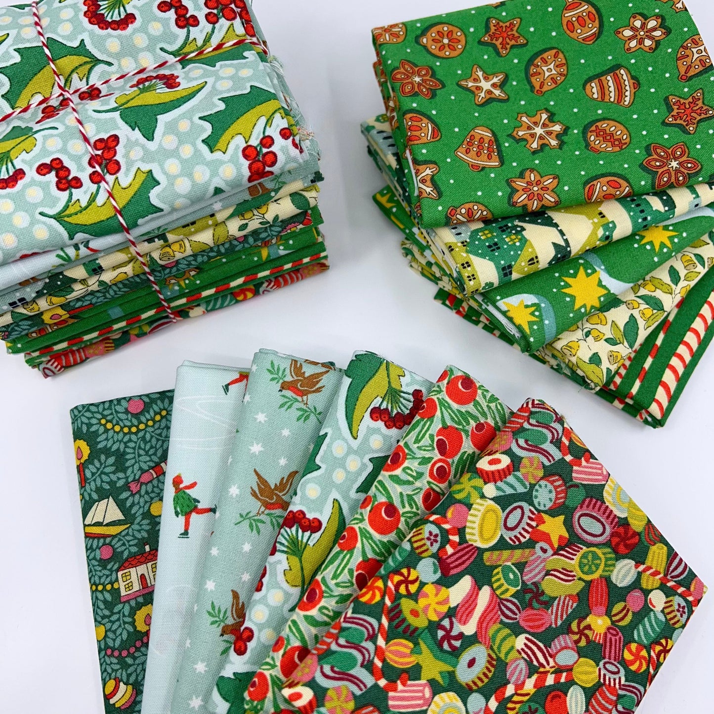 Riley Blake Designs-Fat Quarter Bundle of Festive Fair (11 Pieces)-fat quarters-gather here online