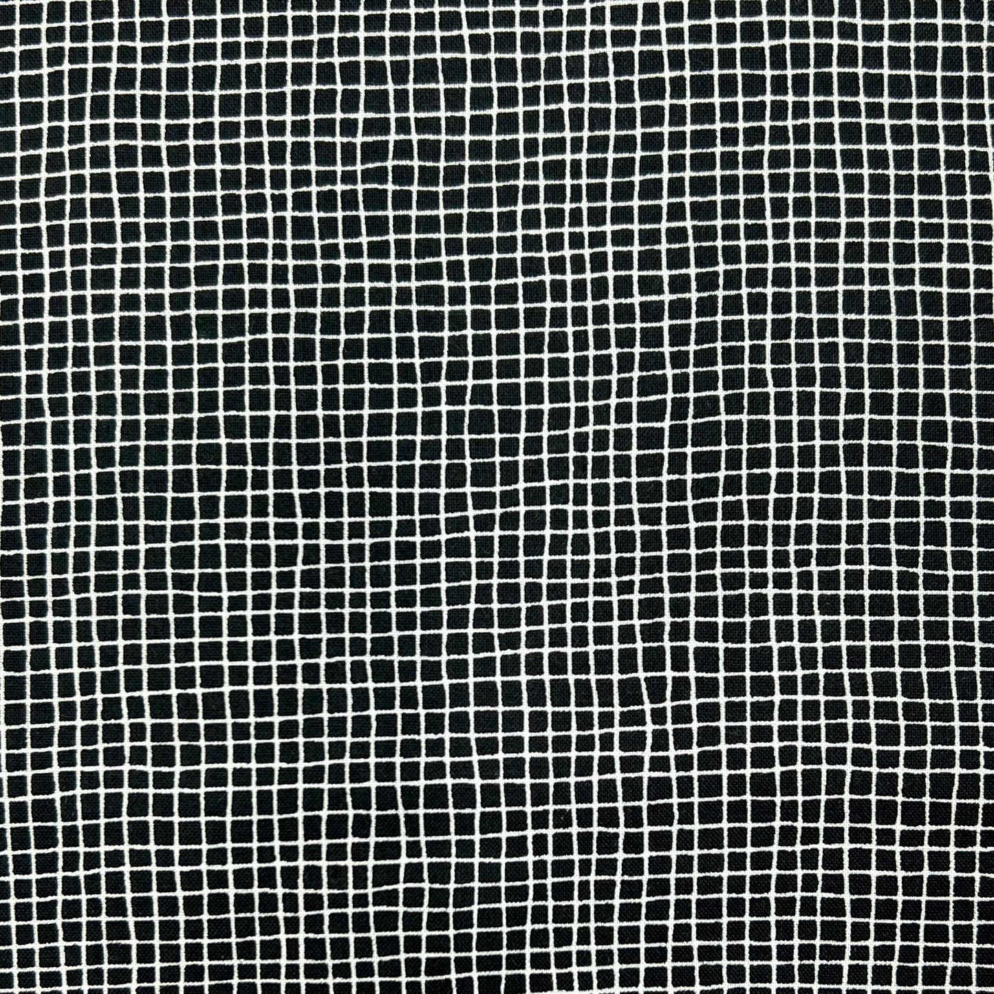 Sevenberry-Black & White Grid on Cotton Shirting-fabric-gather here online