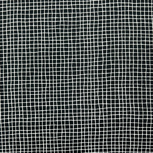 Sevenberry-Black & White Grid on Cotton Shirting-fabric-gather here online