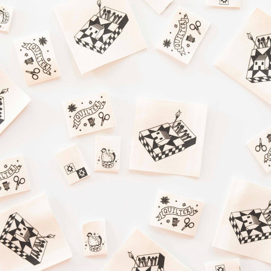 Sarah Hearts-Toad and Sew Quilty Tattoo Sew-In Labels-sewing notion-gather here online