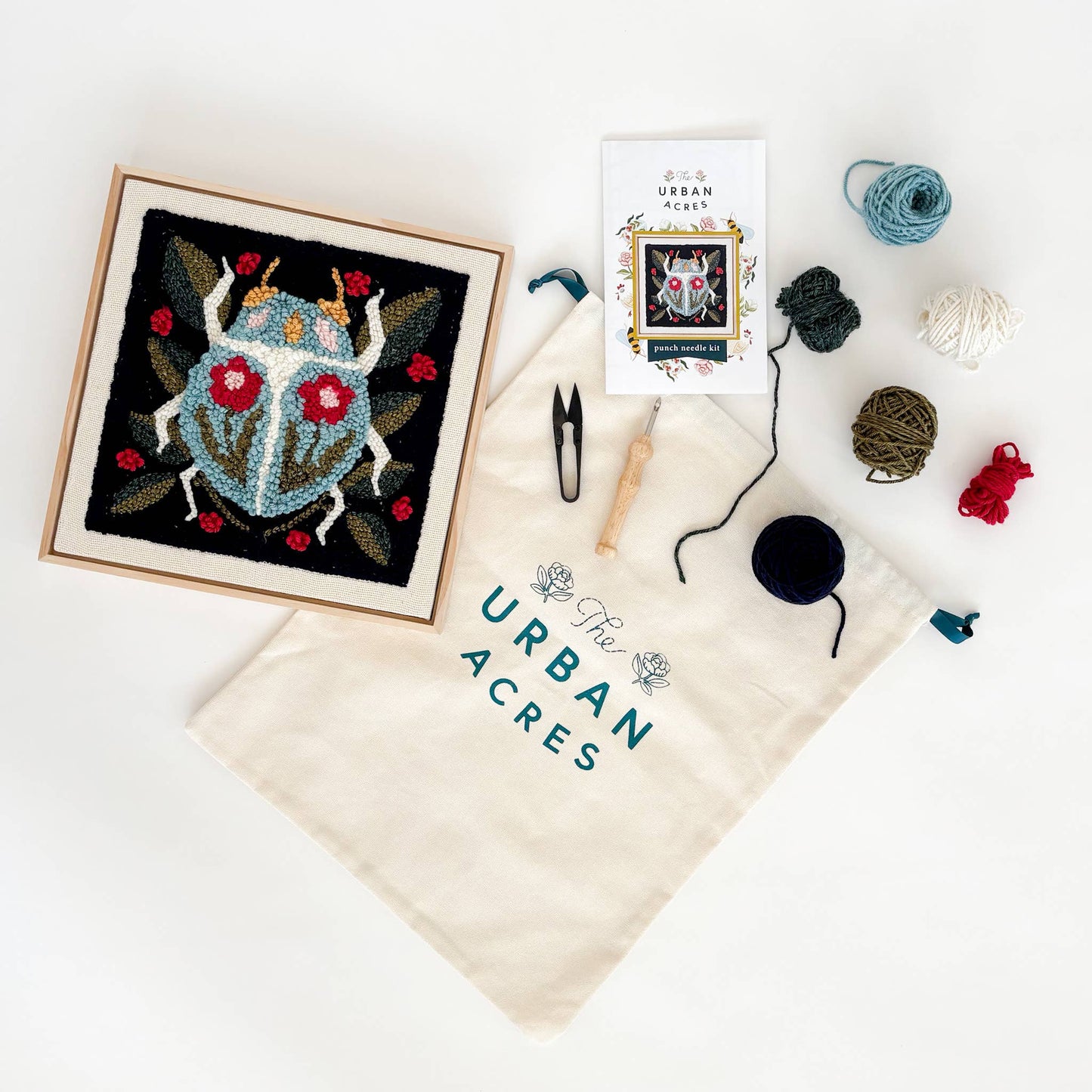 The Urban Acres-Spring Beetle Punch Needle Kit-craft kit-gather here online