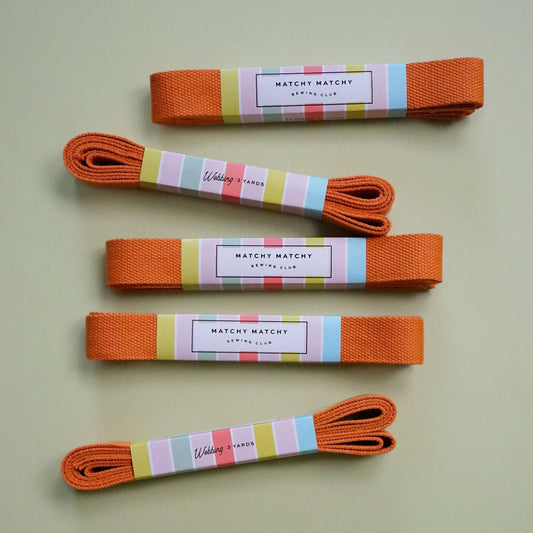 Matchy Matchy Sewing Club-Orange Webbing 1.25"-trim-gather here online