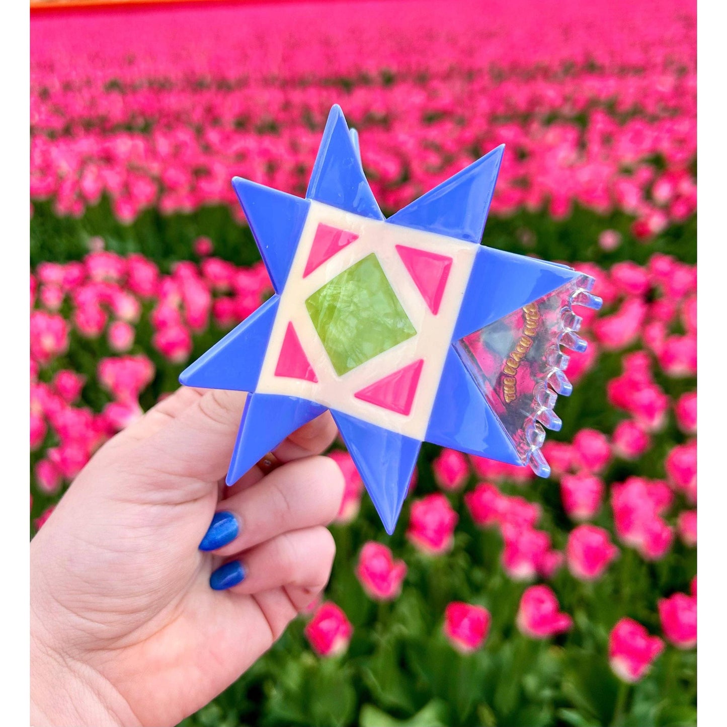 The Peach Fuzz-Quilt Hair Claw-accessory-gather here online