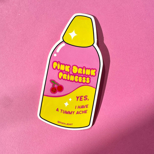Peach Beast-Pink Drink Princess Sticker -sticker-gather here online