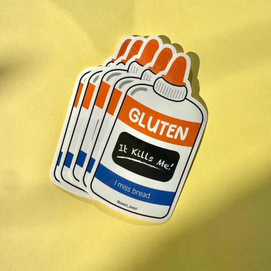 Peach Beast-Gluten Free Vinyl Sticker-sticker-gather here online