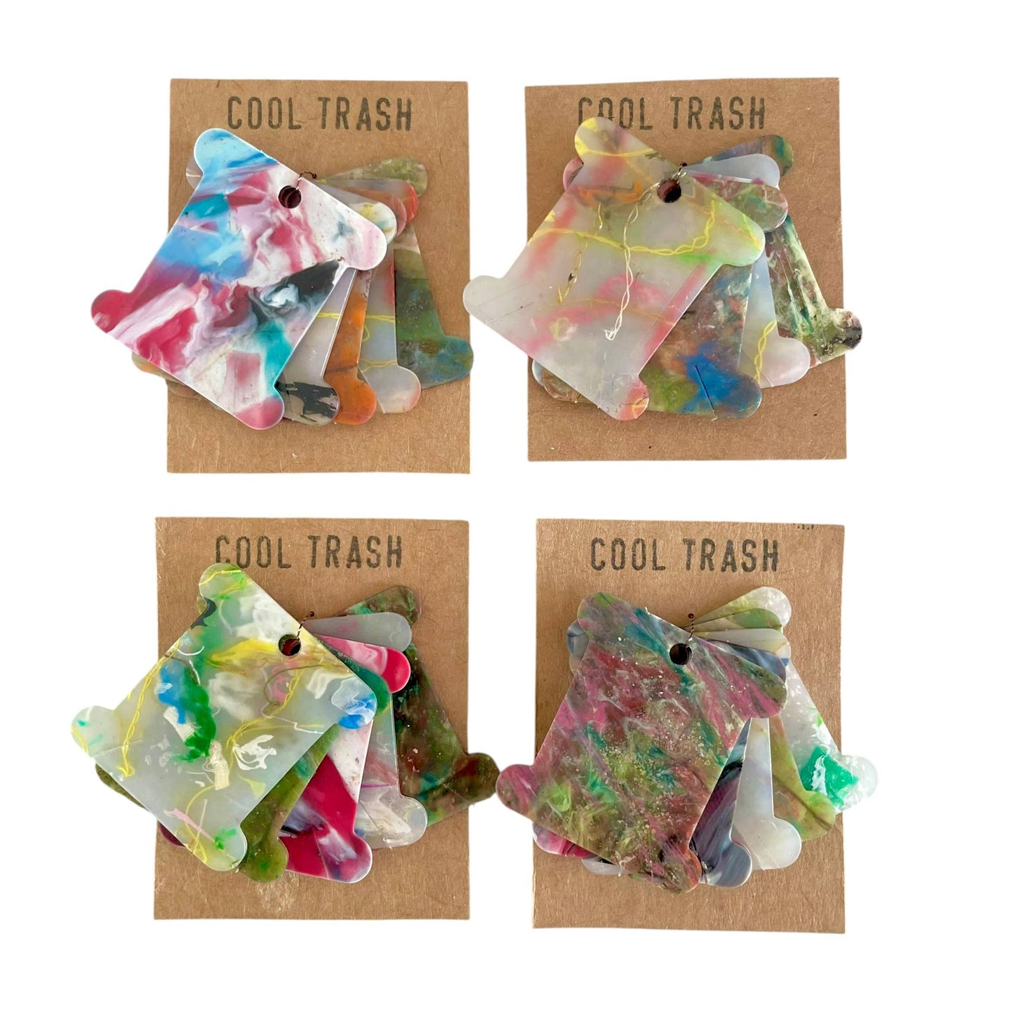 Cool Trash-Recycled Plastic Embroidery Floss Bobbins (5-pack)-embroidery notion-gather here online