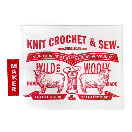 Wild & Wooly Labels Pack of 6, White