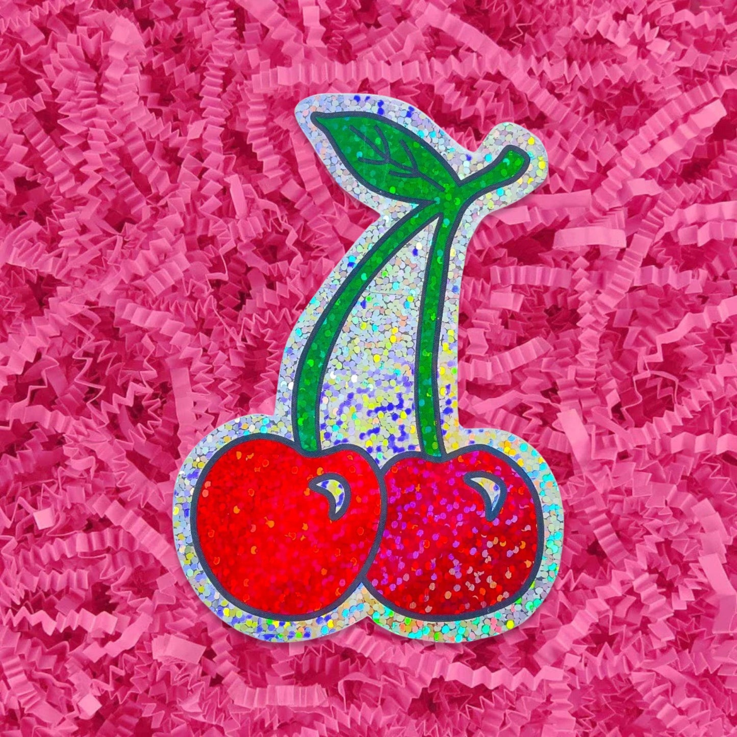 Jenny Lemons-Glitter Cherries Sticker-accessory-gather here online