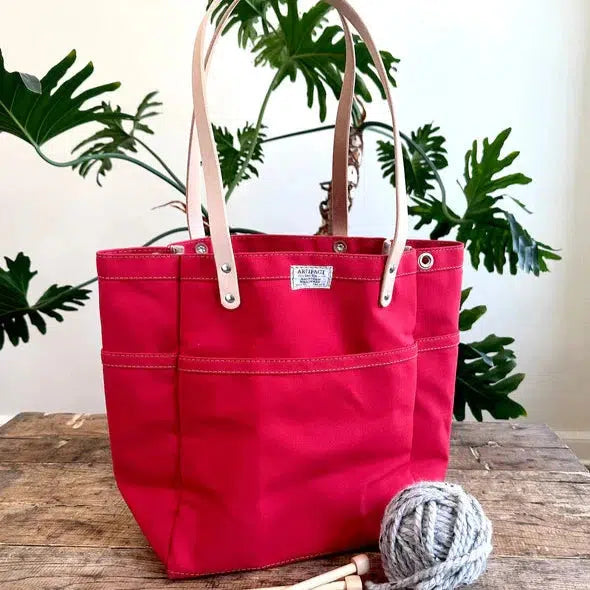 Artifact-Knitting Project Bag - Red (Limited)-craft organizer-gather here online