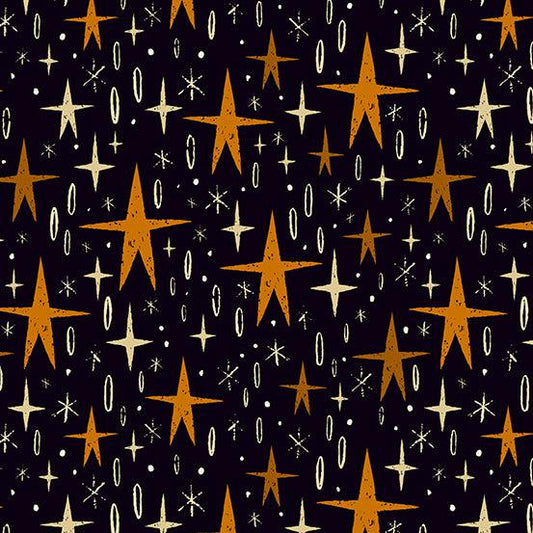 Andover Fabrics-Tall Stars Black-fabric-gather here online