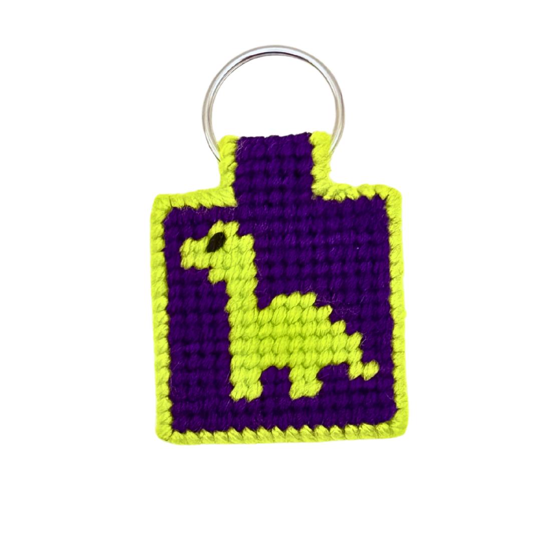 Just Stitching Away-Needlepoint Keychain Kit - Dinosaur-xstitch kit-gather here online