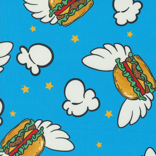 Moda-Cheeseburger In Paradise Blueberry-fabric-gather here online