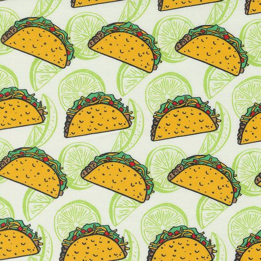 Moda-Feed Me Tacos Cream-fabric-gather here online