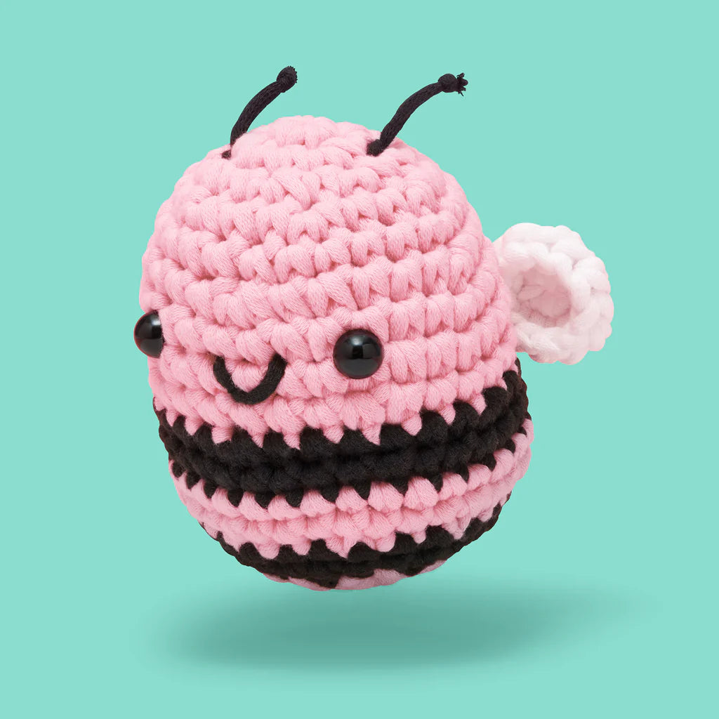 The Woobles-Cornelius the Pink Bee Crochet Kit-knitting / crochet kit-gather here online