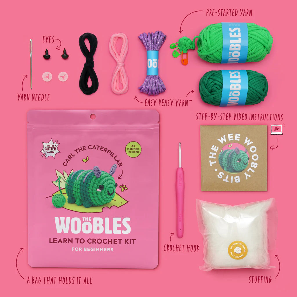 The Woobles-Carl the Caterpillar Crochet Kit-knitting / crochet kit-gather here online