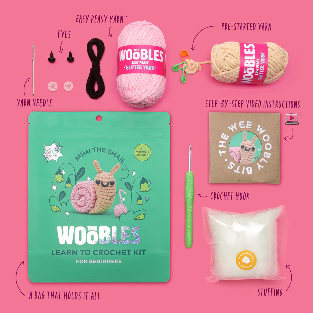 The Woobles-Mimi the Snail Crochet Kit-knitting / crochet kit-gather here online