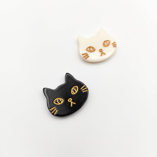 SCwholeworks-Cat Magnetic Needle Minder - Black-embroidery notion-gather here online