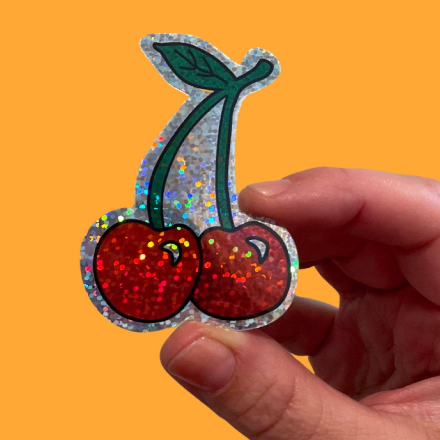 Jenny Lemons-Glitter Cherries Sticker-accessory-gather here online