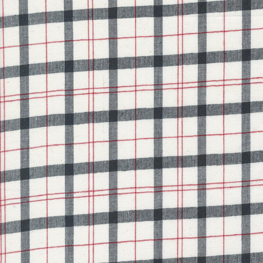 Moda-Picnic Plaid - White Black Red-fabric-gather here online