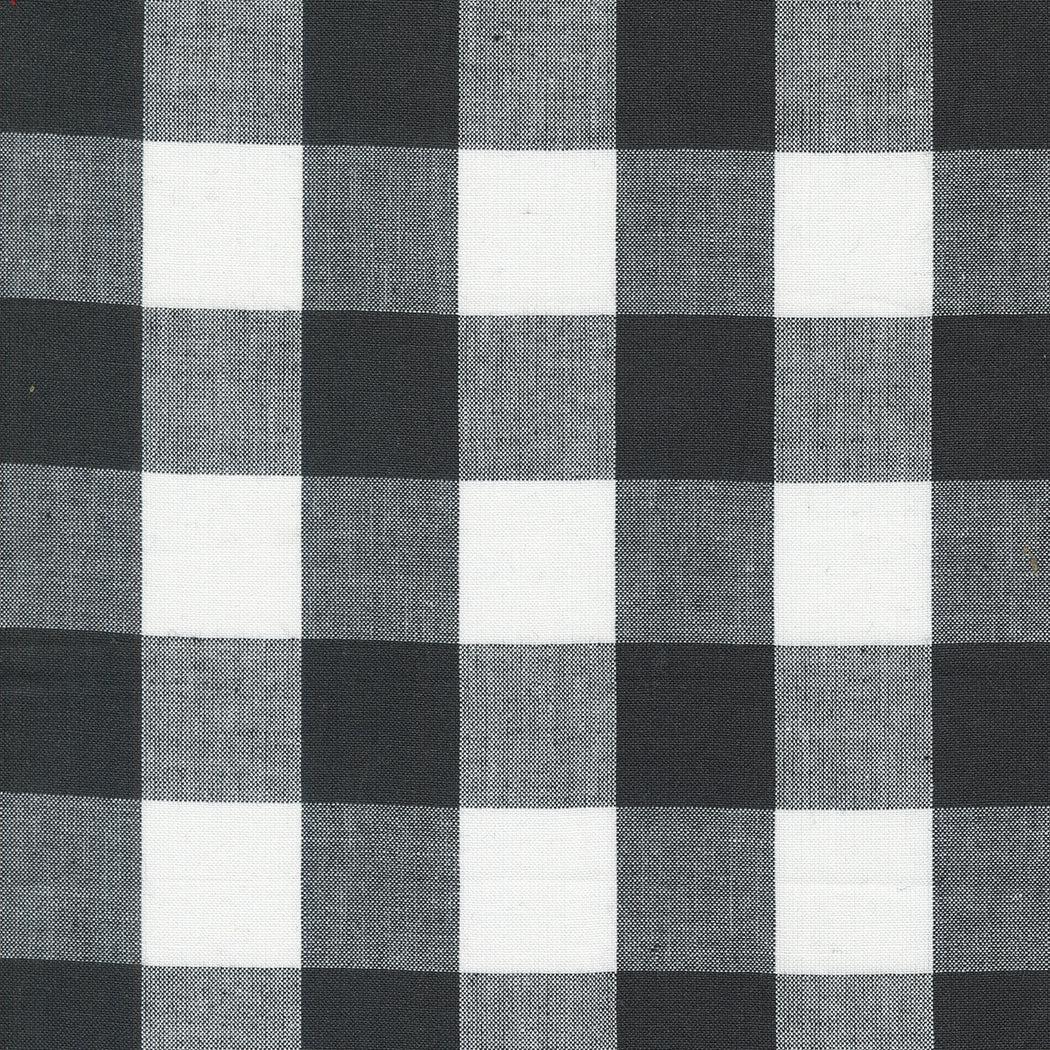 Moda-Panache Large Gingham - White Black-fabric-gather here online