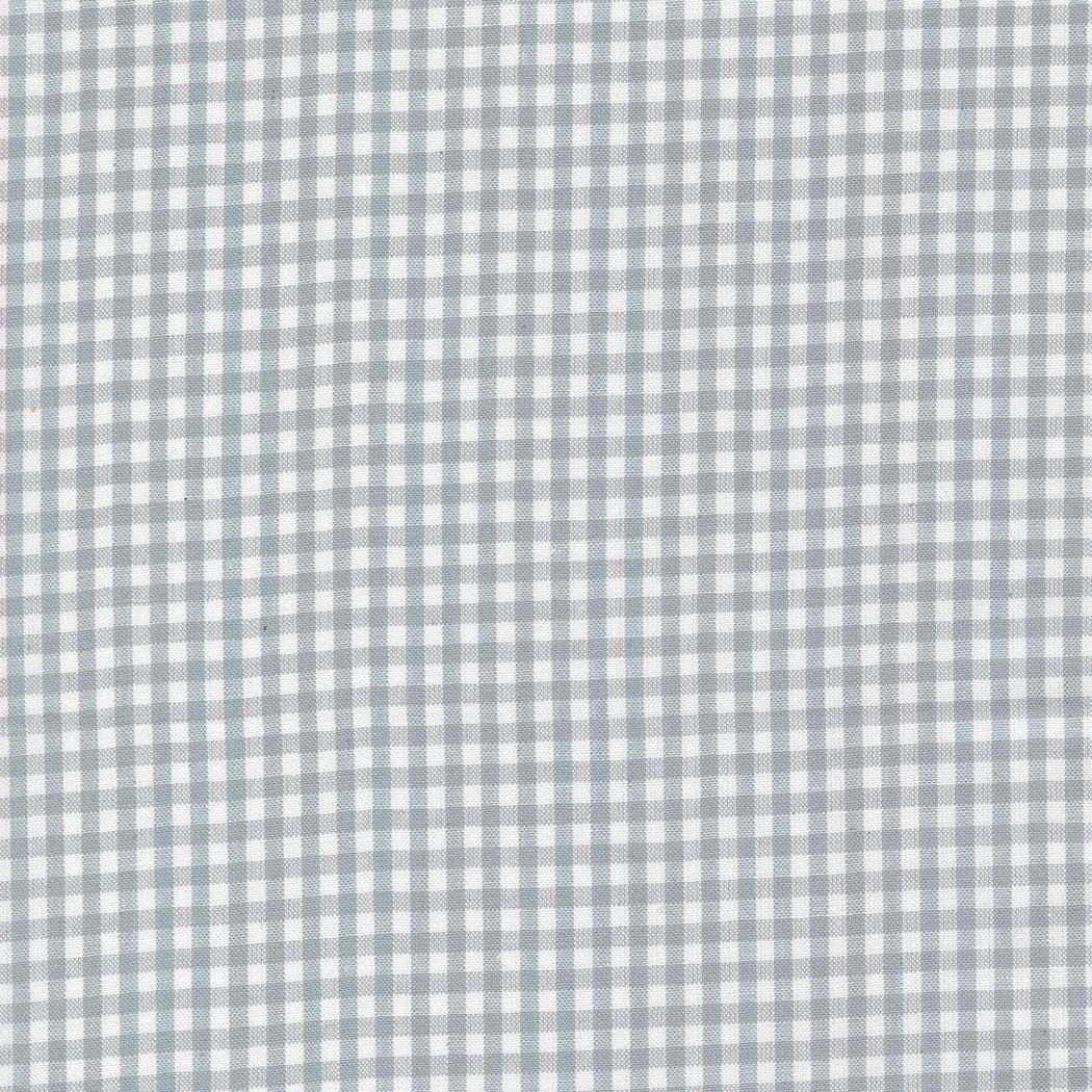 Moda-Panache Small Gingham - White Grey-fabric-gather here online