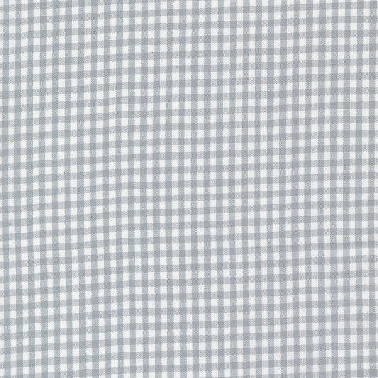 Moda-Panache Small Gingham - White Grey-fabric-gather here online