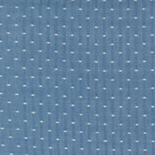 Moda-Blue Jeans Dot-fabric-gather here online