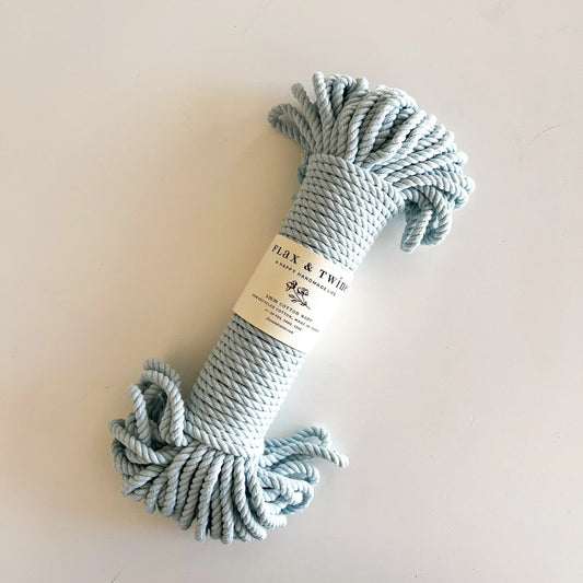 Flax & Twine-Recycled 5mm Cotton Rope - Frost-yarn-gather here online