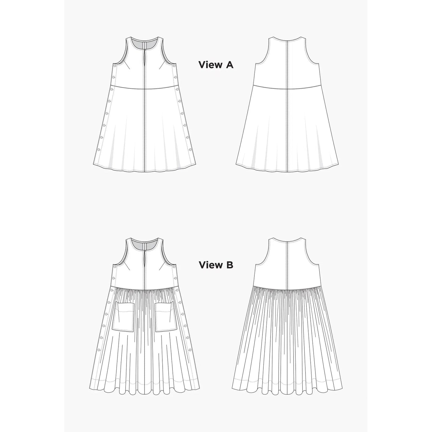 Grainline Studio-Austin Dress Pattern-sewing pattern-gather here online