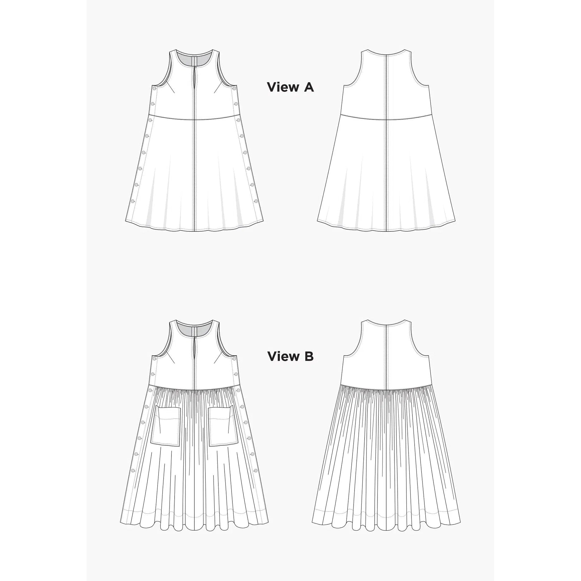 Grainline Studio-Austin Dress Pattern-sewing pattern-gather here online