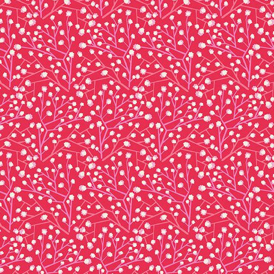 Andover Fabrics-Baby's Breath Red-fabric-gather here online