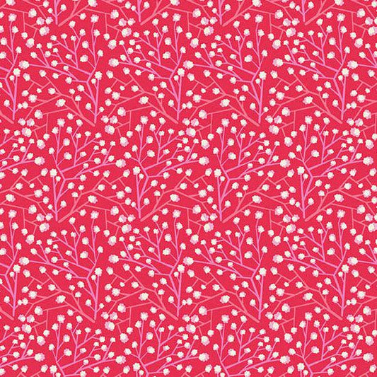 Andover Fabrics-Baby's Breath Red-fabric-gather here online