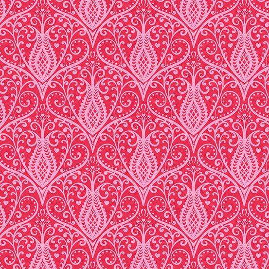 Andover Fabrics-Heartachoke Red-fabric-gather here online