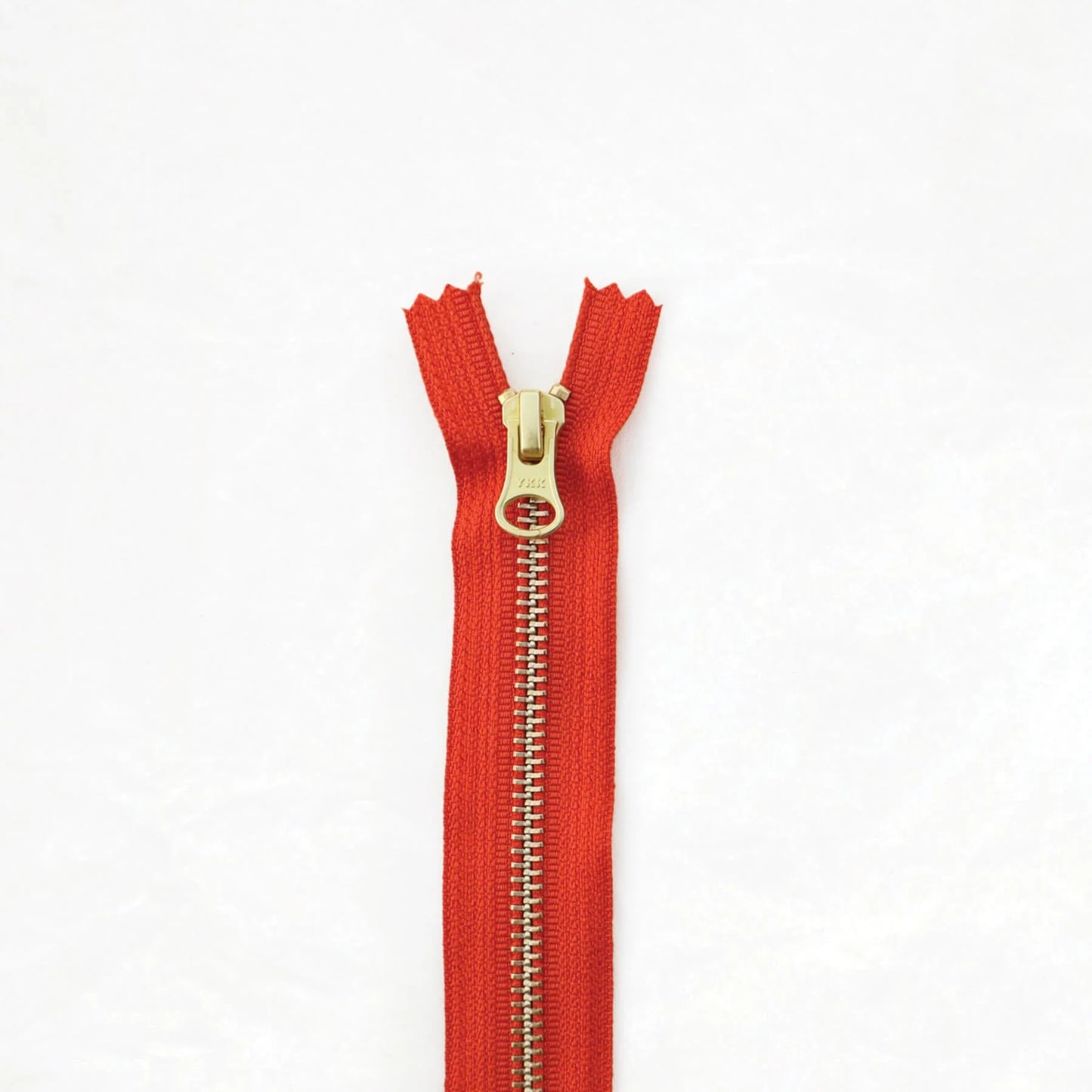 Klum House Workshop-14” Brass Zipper-zipper-Persimmon-gather here online
