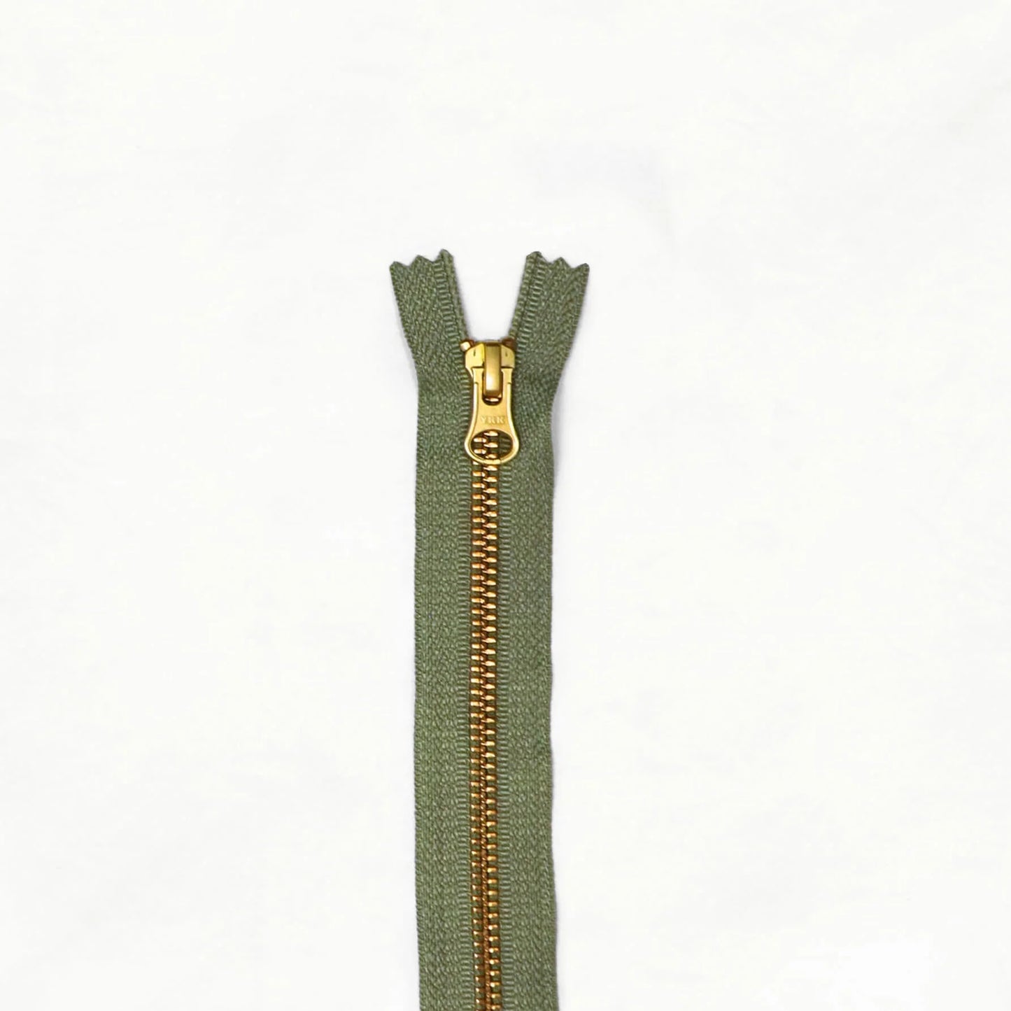 Klum House Workshop-14” Brass Zipper-zipper-Sage-gather here online