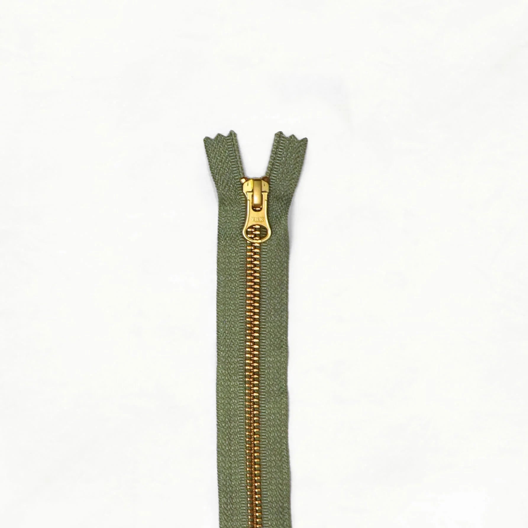 Klum House Workshop-14” Brass Zipper-zipper-Sage-gather here online