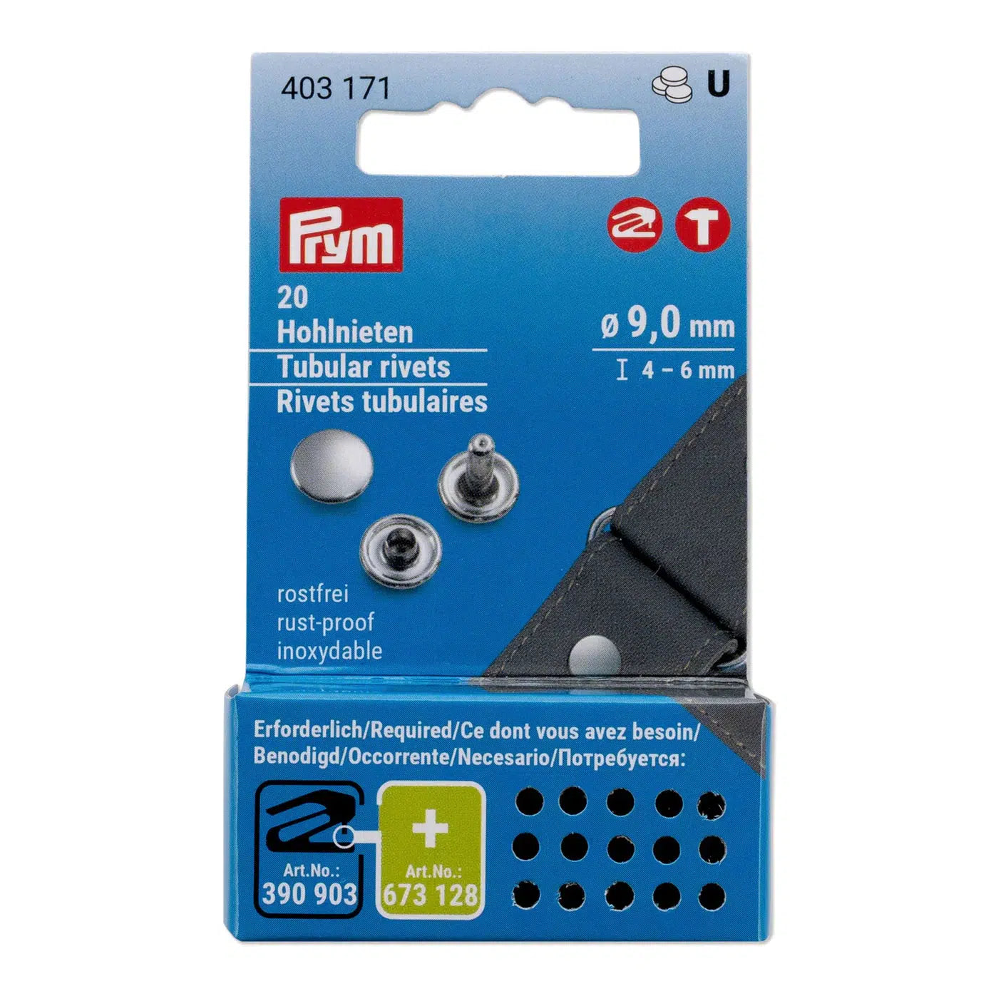 Prym-9mm Tubular Rivets - Silver-sewing notion-gather here online