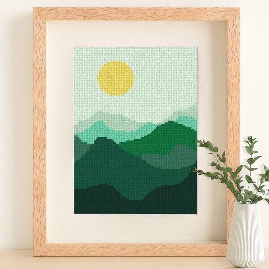 Unwind Studio-Green Mountains Needlepoint Kit-xstitch kit-gather here online