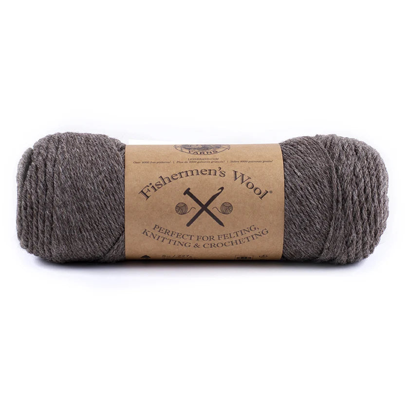 Lion Brand Yarns-Fishermen's Wool-yarn-125 Brown Heather-gather here online