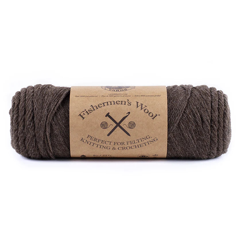 Lion Brand Yarns-Fishermen's Wool-yarn-126 Nature's Brown-gather here online