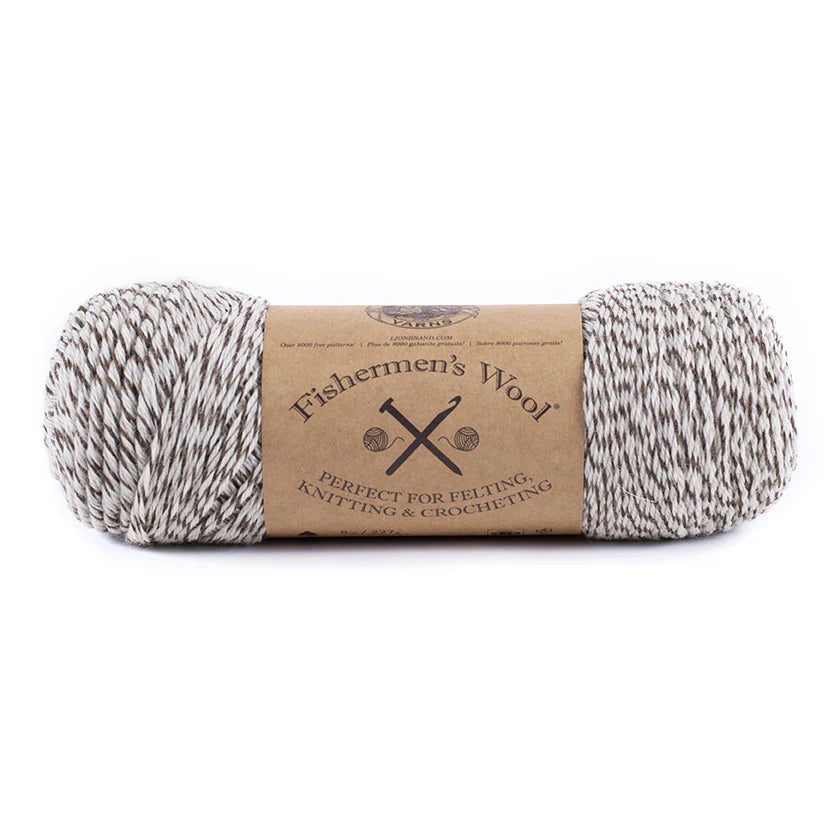 Lion Brand Yarns-Fishermen's Wool-yarn-200 Oak Tweed-gather here online
