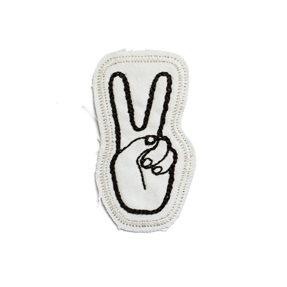 Lucky Horse Press-Peace Stitched Patch: Brown-accessory-gather here online