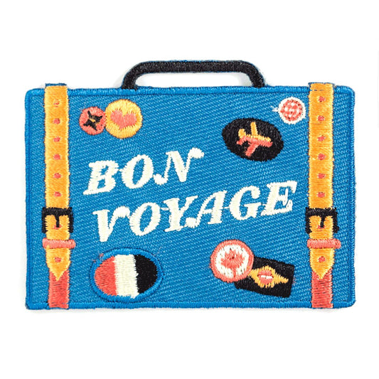 These Are Things-Bon Voyage Embroidered Iron-On Patch-accessory-gather here online