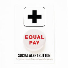 Word For Word-Equal Pay Pinback Button-accessory-gather here online