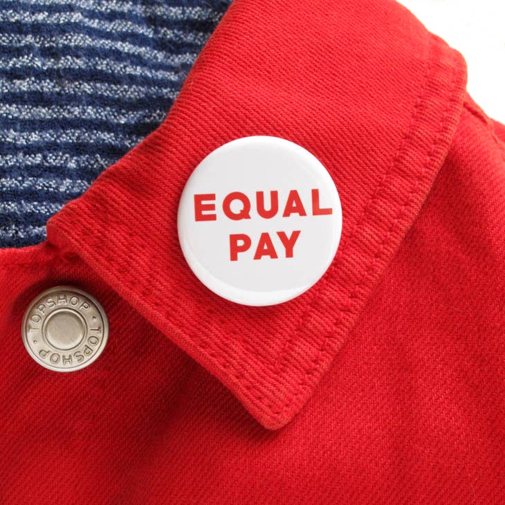 Word For Word-Equal Pay Pinback Button-accessory-gather here online