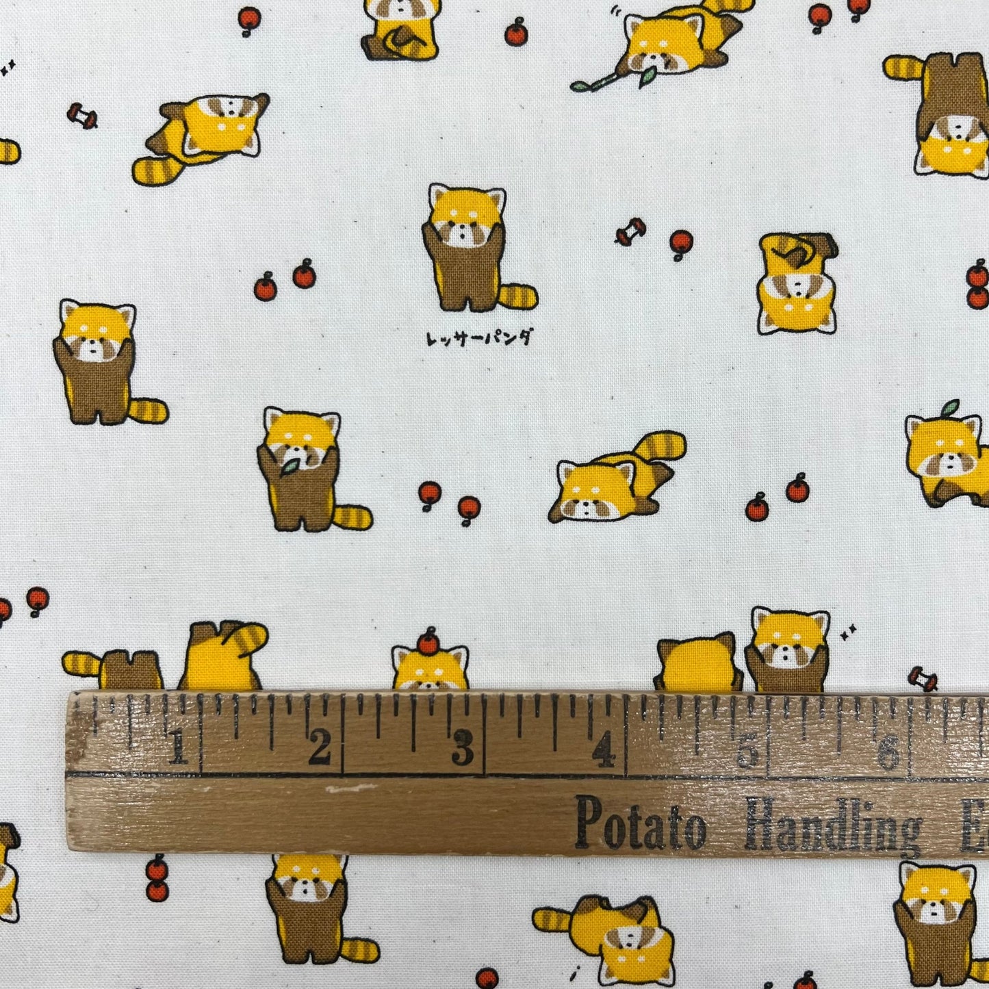 Cosmo-Playful Red Panda on Cotton Sheeting-fabric-gather here online